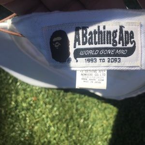 Bathing Ape Panel hat White